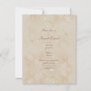 Rosa Rosen Perlen Elegante Hochzeit Verlobung Einladung