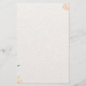 Rosa Rosen personalisiert Briefpapier (Rückseite)