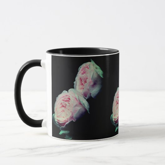 Rosa Rosen Personalisiert Tasse (Links)