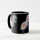 Rosa Rosen Personalisiert Tasse (Vorderseite Links)