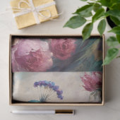 Rosa Rosen-Pfau-Decoupage Seidenpapier (Geschenk)