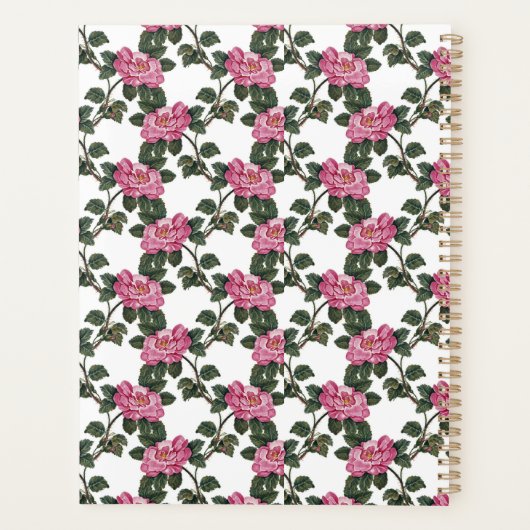 Rosa Rosen Planer (Rückseite)
