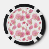 Rosa Rosen Pokerchips (Rückseite)