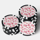 Rosa Rosen Pokerchips (Stapel)