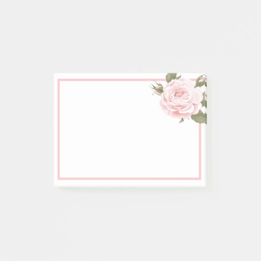 Rosa Rosen Post-it-Notizen Post-it Klebezettel (Vorderseite)