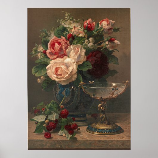 Rosa Rosen Poster (Vorne)