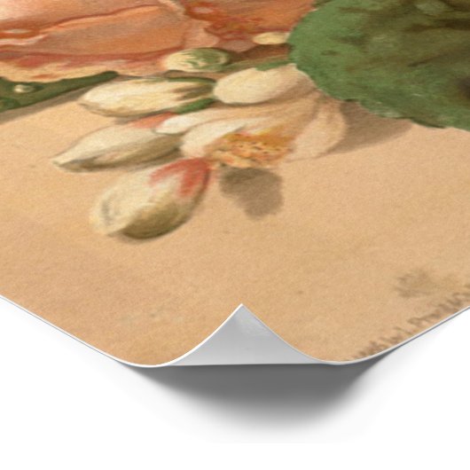 Rosa Rosen Poster (Ecke)