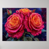 Rosa Rosen Poster (Vorne)