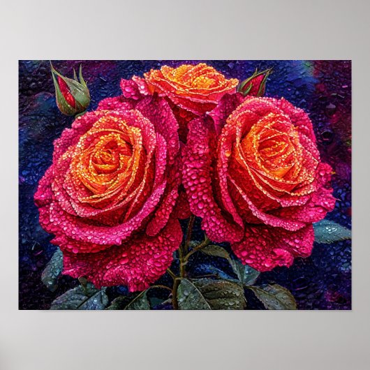 Rosa Rosen Poster (Vorne)