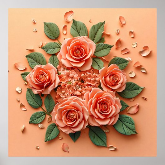 Rosa Rosen Poster (Vorne)