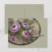 Rosa Rosen Postkarte (Vorne/Hinten)