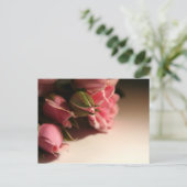 Rosa Rosen Postkarte (Stehend Vorderseite)