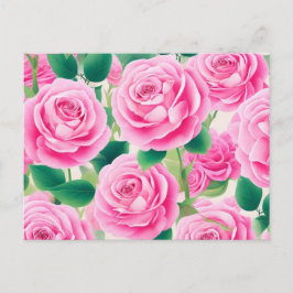 Rosa Rosen Postkarte