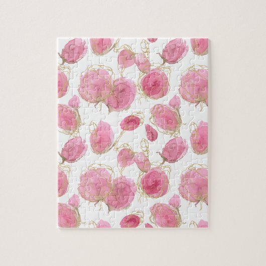 Rosa Rosen Puzzle (Vertikal)