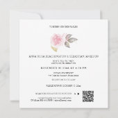 *~* Rosa Rosen QR - UAWG Gold Floral AR15 Hochzeit Einladung (Rückseite)