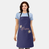 Rosa Rosen Romantische Lila Ölfarbe Süß Schürze (Getragen)