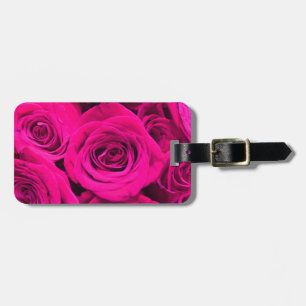 Rosa Rosen Rosa Blume Rosa Blütenbraun Gepäckanhänger