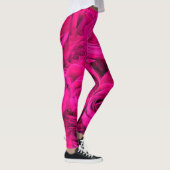 Rosa Rosen Rosa Blume Rosa Blütenbraun Leggings (Rechts)