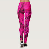 Rosa Rosen Rosa Blume Rosa Blütenbraun Leggings (Rückseite)