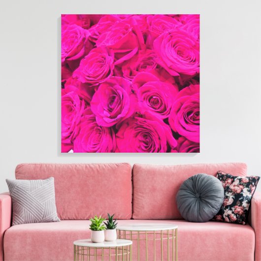 Rosa Rosen Rosa Blume Rosa Blütenbraun Leinwanddruck (Insitu (Wohnzimmer))