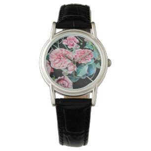 Rosa Rosen Rose Blumenbeete Blume Aquarell Armbanduhr