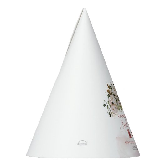 Rosa Rosen Rose goldgrün, Rosa Rose Partyhütchen (Links)