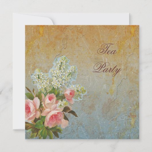 Rosa Rosen Rosenknospe Einladung (Vorderseite)