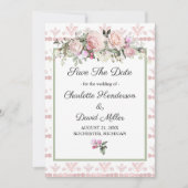 Rosa Rosen Save the Date (Vorderseite)