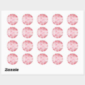 Rosa Rosen Save the Date Runder Aufkleber (Blatt)