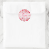 Rosa Rosen Save the Date Runder Aufkleber (Tasche)