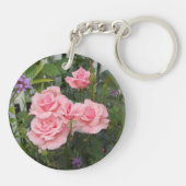 Rosa Rosen Schlüsselanhänger (Rückseite)