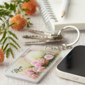 Rosa Rosen Schlüsselanhänger (Vorderseite rechts)