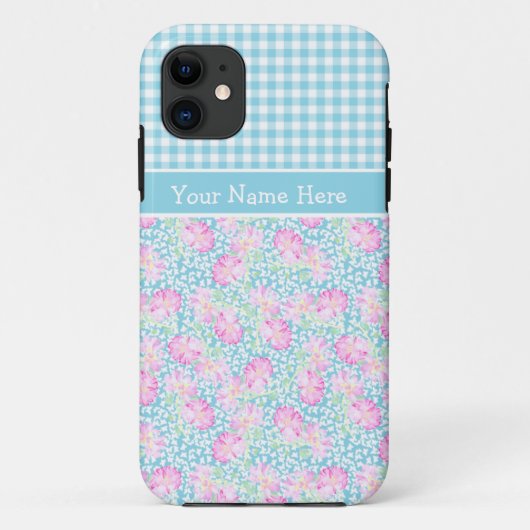 Rosa Rosen, Schmetterlinge, Gingham: Fall des iPho Case-Mate iPhone Hülle (Rückseite)