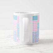 Rosa Rosen, Schmetterlinge Imitate Patchwork Jumbo Jumbo-Tasse (Rückseite)