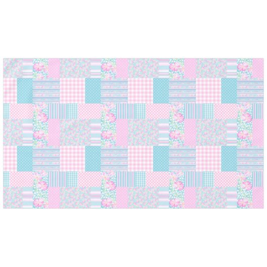 Rosa Rosen, Schmetterlinge Imitate Patchwork Table Tischdecke (Vorderseite (Horizontal))