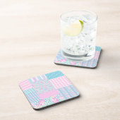 Rosa Rosen, Schmetterlinge: Imitate Patchwork-Unte Getränkeuntersetzer (Rechte Seite)