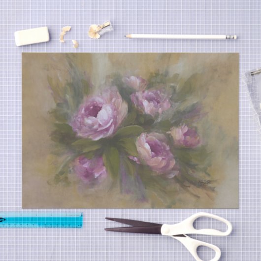 Rosa Rosen Seidenpapier (Handwerk)