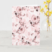 Rosa Rosen-Shabby Chic-bezauberndes elegantes Karte (Gelbe Blume)