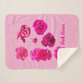 Rosa Rosen Sherpadecke (Vorderseite (Horizontal))