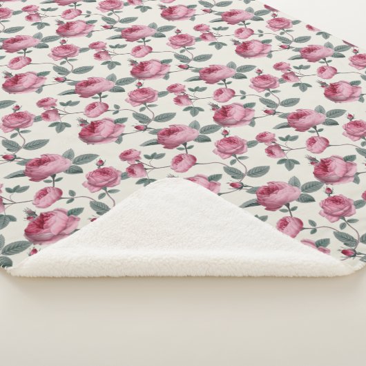 Rosa Rosen Sherpadecke (3/4)