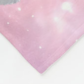 Rosa Rosen Silber Blätter Sparkling Mama Fleecedecke (Ecke)