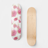 Rosa Rosen Skateboard (Vorderseite)