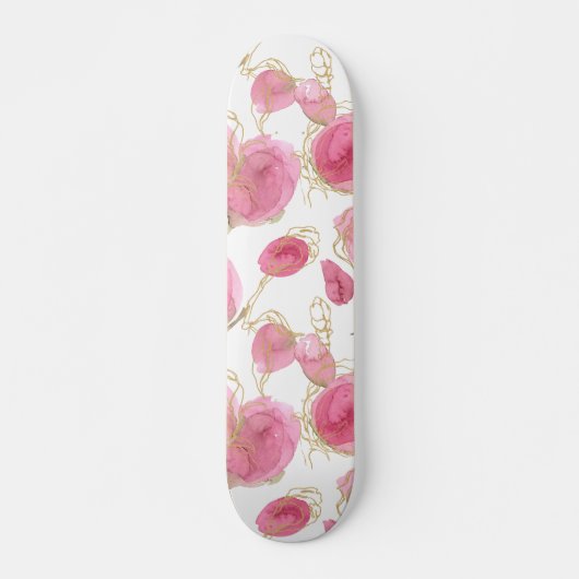 Rosa Rosen Skateboard (Vorne)