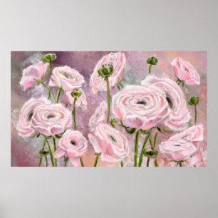 Rosa Rosen - Speziell für Sie - Originalgemälde Poster