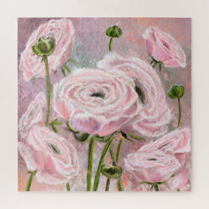 Rosa Rosen - Speziell für Sie - Originalgemälde Puzzle