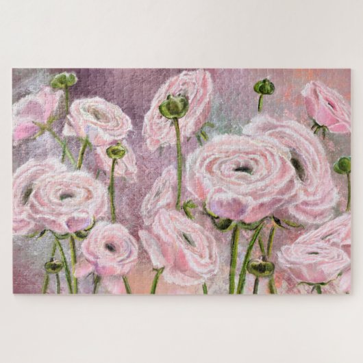 Rosa Rosen - Speziell für Sie - Originalgemälde Puzzle (Horizontal)