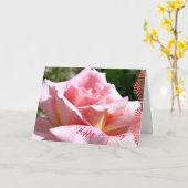 Rosa Rosen-Sprache Junis des Blumen-Geburtstages Karte (Gelbe Blume)