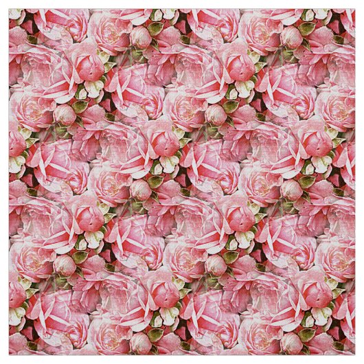 Rosa Rosen Stoff (Muster)