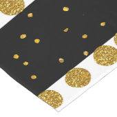 Rosa Rosen stripes GoldImitat-Glitter-Polkapunkte Kurzer Tischläufer (Ecke)