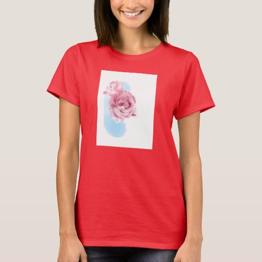 Rosa Rosen T-Shirt (Vorderseite)
